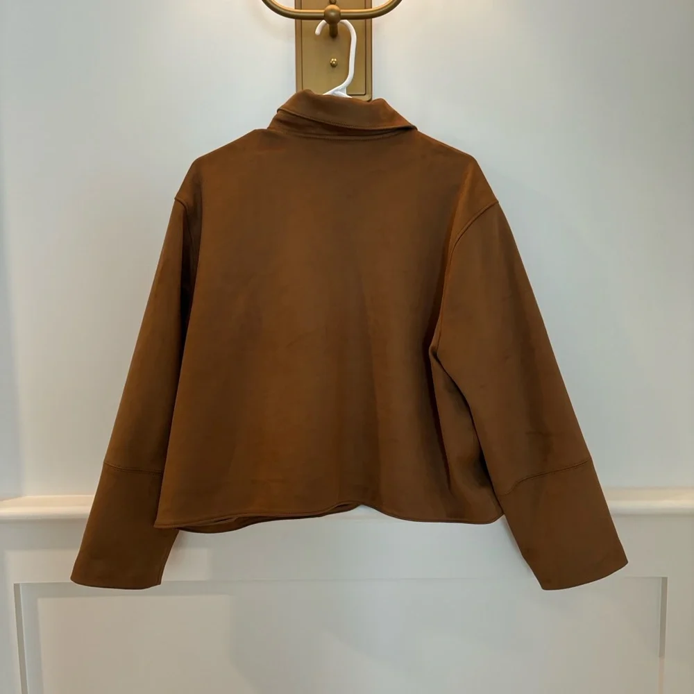 Abercrombie & Fitch Tan Short Jacket Ladies XL - Picture 2 of 10